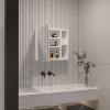 GlasFlength Decorative Wall Mirrors Bathroom Decor Cabinet Accent Mirror Vanity Mirrors Open Shelves for Bathroom Wall, White, 19.6"*5.5"*18.6" - 2 of 4