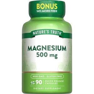 Nature's Truth Magnesium Oxide 500mg | 90 Capsules - 1 of 4