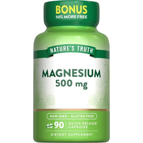 Nature's Truth Magnesium Oxide 500mg | 90 Capsules - image 1 of 4