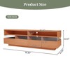 GlasFlength TV Stands and Consoles, Stylish Entertainment Center for Living Room, Modern Design for Classic Interiors, Brown,68.89”*15”*21.65" - 2 of 4