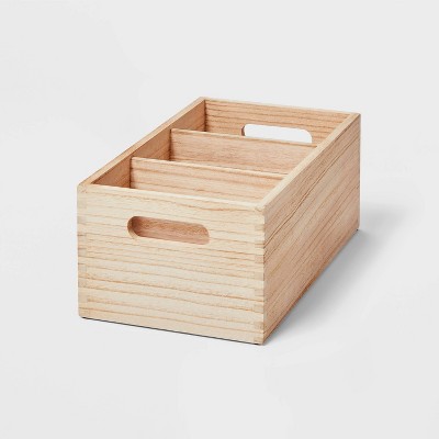 Creative Scents Wooden White Storage Bins : Target