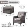 Gymojoy Outdoor Patio Chair Table with Ottoman High Back Club Chair - 2 of 4