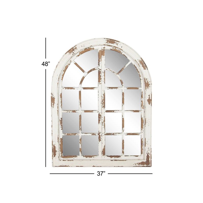 48" x 37" Farmhouse Classic Arched Window Design Decorative Wall Mirror - Olivia & May, 3 of 14