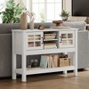 Narrow Console Table with 4-Tier Storage Shelves, Modern Buffet Table for Living Room - 2 of 4