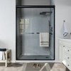 ONWITH 50 in. - 54 in. W x 72 in. H Sliding Framed Shower Door in Matte Black with Clear Glass - 2 of 4