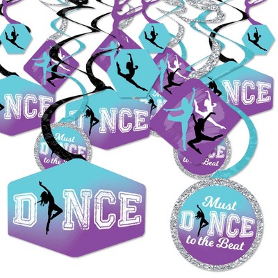 Big Dot of Happiness Must Dance to the Beat - Dance - Birthday Party or Dance Party Hanging Decor - Party Decoration Swirls - Set of 40