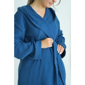 SUSSEXHOME 100% Cotton Muslin Robe – Lightweight Bathrobe for Women and Men - 1 of 4