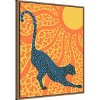 Amanti Art Sunny Stripes Cheetah Stretch by Kintsugi99  Framed Canvas Wall Art - 2 of 4