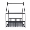 Twin Size House Bed, Metal Floor Bed Frame With Roof, House Shape Bed With Metal Slats Support For Teens Kids Boys Girls, No Box Spring Needed - 4 of 4