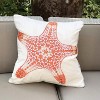 RightSide Designs Coral Starfish Embroidered Indoor/Outdoor Throw Pillow - 3 of 4