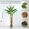 5Ft/6Ft/7FT Artificial Banana Tree Fake Banana Leaf Plants w/Grey Planter, Faux Silk Tree Faux Banana Leaves - 2 of 4