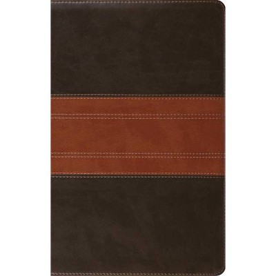 ESV Large Print Personal Size Bible (Trutone, Forest/Tan, Trail Design) - (Leather Bound)