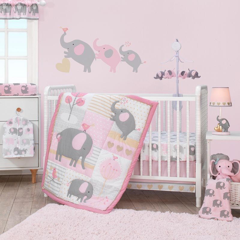 Bedtime Originals Eloise 4-Piece Nursery Baby Crib Bedding Set, 1 of 9