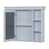 Chery Life 35'' x 28'' Wall Mounted Bathroom Storage Cabinet with Mirror Door, Medicine Cabinet with 6 Open Shelves - 2 of 4