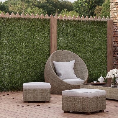 Green Boxwood Artificial Topiary Panels for Outdoor Privacy