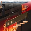 Acekool 70" TV Stand with 36" Electric Fireplace, LED Lights, Highlight Storage Cabinets, Black Entertainment Center for TVs up to 90" - 4 of 4