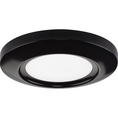 Progress Lighting, Emblem Collection, 1-Light Flush Mount, Antique Bronze, Polycarbonate Shade
