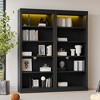VYNXARIA 83" Tall Wood Bookcase Suite - 5-Tier Adjustable Storage Organizer for Living Room & Home Office - 4 of 4