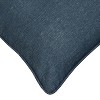 Outdoor Decor by Commonwealth Solid Olefin Textured Outdoor Pillow Cover 18" x 18" Blue (Cover Only) - 4 of 4