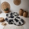 47'' Curved Butterfly Fiberglass Artistic Coffee Table, Modern Sculptural Coffee Table with Limestone Texture for Living Room Office-Coolbibila - 3 of 4