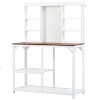 64.6" Large Fir Wood Outdoor Garden Shed, Patio Potting Table with 6-tier Shelves - Maison Boucle - 2 of 4