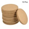 Unique Bargains Thick Cork Round Edge Coasters Wood Color - 3 of 4