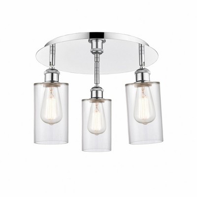 Clymer - 3 Light Flush Mount In Art Deco Style-9.38 Inches Tall and 15.63 Inches Wide