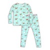Bellabu Bear Kids Vintage Airplanes Bamboo Kids Pajamas - 2 of 4