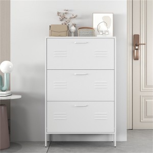 SKRAN Shoe Storage Cabinet with 3 Flip Drawers, Freestanding Shoe Cabinet Organizer with Metal Frame for Entryway, Hallway, Foyer - 1 of 4
