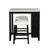 Aukfa 3-Piece Farmhouse Counter Height Dining Set, Wood Kitchen Dining Table Set for Small Places - 3 of 4