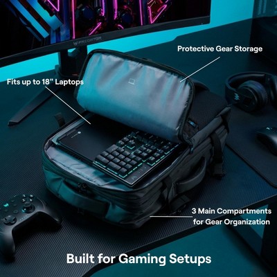 Acer Predator Robust Backpack - Fits 18" Laptop Expandable 30L Water-Repellent Anti-Theft Pocket Chest Strap — фото 2