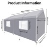MOEPISY Carport, 10x20 Heavy Duty Portable Carport Garage Tent for Outdoor Storage Shelter grey - 2 of 4