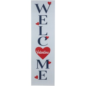 Northlight 38" Welcome Valentine's Day Wooden Porch Board Sign Decoration - 1 of 4