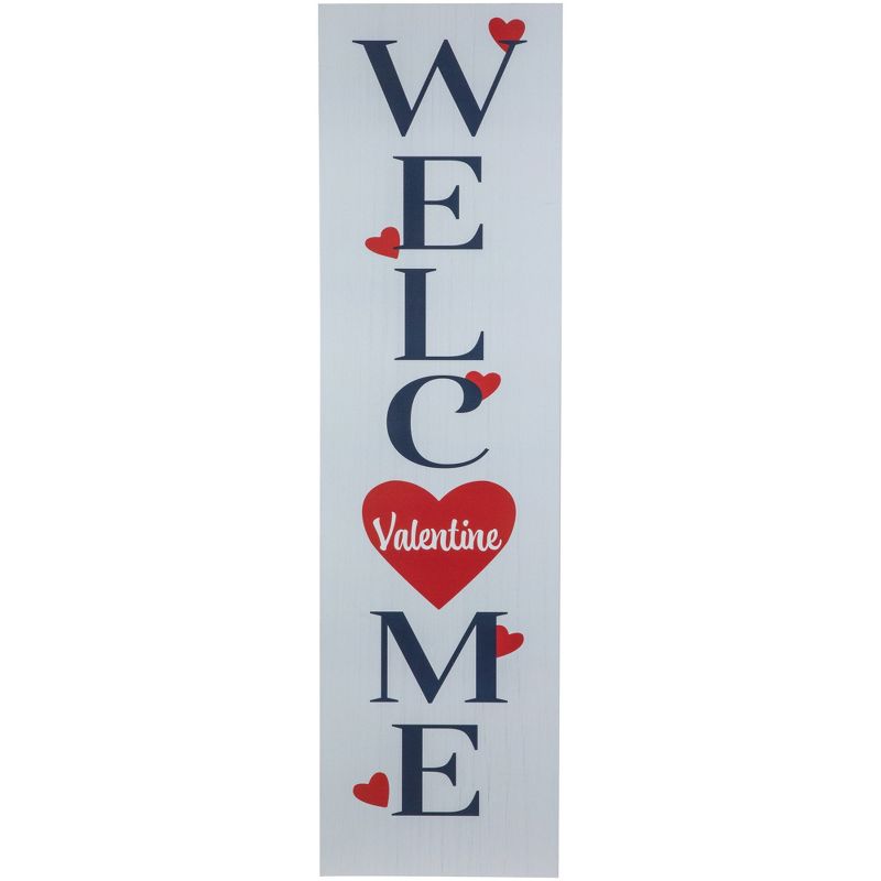 Northlight 38" Welcome Valentine's Day Wooden Porch Board Sign Decoration, 1 of 7