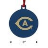 UC Davis Primary Logo Aluminum Holiday Christmas Tree Ornament - 3 of 4
