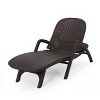 Waverly Patio Faux Wicker Chaise Lounge Brown - Christopher Knight Home: Adjustable, Weather-Resistant - image 2 of 4