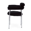 Upholstered Armchair Dining Chairs With Metal Legs (Set of 2) - 3 of 4