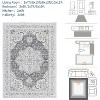 Boho Area Rug - Washable Low Pile Vintage Floral Rug with Non-Slip Backing for Living Room, Bedroom Dining Room - 2 of 4