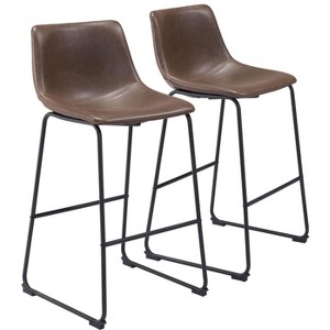 Zuo Smart Barstool (Set of 2) Vintage Espresso - 1 of 4