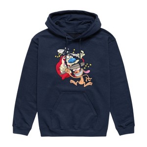 Men's - Ren & Stimpy - Ren and Stimpy Retro Nickelodeon Logo Graphic Fleece Pullover Hoodie - 1 of 4