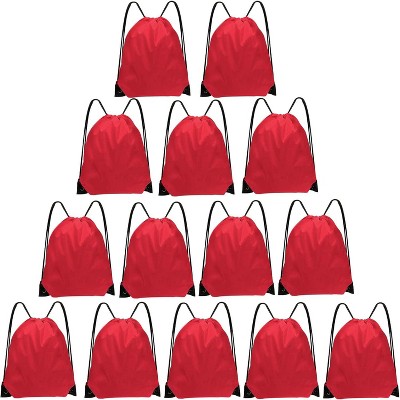 Bulk Drawstring Bags for Party Favors, Lightweight Sackpacks for Gym, School Events, Team Sports & Giveaways