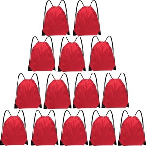 Bulk Drawstring Bags for Party Favors, Lightweight Sackpacks for Gym, School Events, Team Sports & Giveaways - 1 of 4