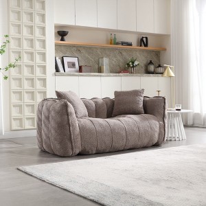 Chic Crate-Square Bean Bag Recliner Sofa – High-Resilience Foam Core for 2 Adults, Multi-Use Lounge Chair - 1 of 4