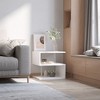 Particle Board Living Room Coffee Table Modern Coffee Table With S Shape 3 Tier Open Storage Shelves Matte Center Sofa End Table For Home Office - 3 of 4