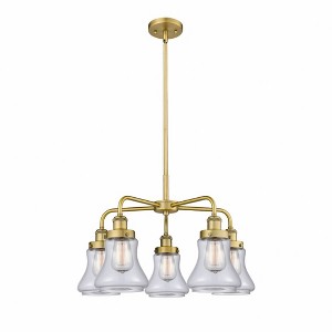 Bellmont - 5 Light Stem Hung Chandelier In Art Deco Style-15.25 Inches Tall and 24 Inches Wide - 1 of 1