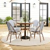 Martha Stewart Lily Pond Indoor-Outdoor Bistro Dining Table with 4 Stackable Bistro Chairs - 2 of 4