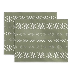 Sheila Wenzel-Ganny Sage Minimalist Mudcloth Placemats - Deny Designs - 1 of 2