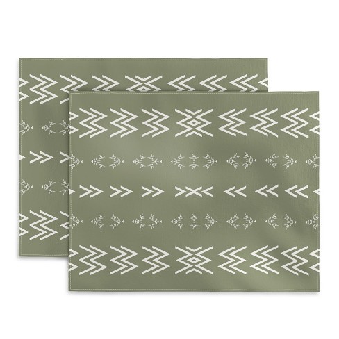 Sage Green Linen Placemats, Custom Color Natural Linen Placemats