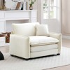 CAVINAS 46" Modern Single Deep Seat Sofa Corduroy Upholstered Armchair 1 Seater Reading Chair With 1 Pillow for Bedroom - 4 of 4