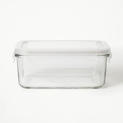 4.33 Cup Glass Food Storage Container Clear - Figmint™: Microwave, Freezer & Dishwasher Safe, Includes Lid